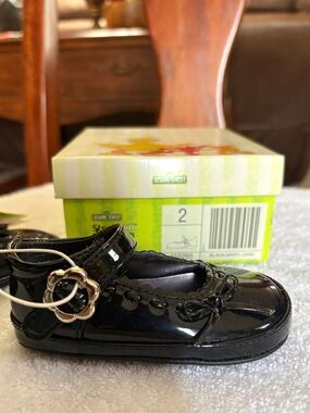 NIB Sesame Street Baby Shoes, Black Mary-Janes, size 2